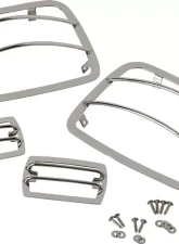 Kentrol Light Guard Set 4 Pieces Polished Silver for Jeep YJ 1987-1995                                     - 30558 - Image 6