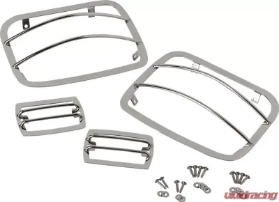 Kentrol Light Guard Set 4 Pieces Polished Silver for Jeep YJ 1987-1995 - 30558