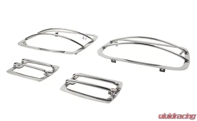 Kentrol Light Guard Set 4 Pieces Polished Silver for Jeep YJ 1987-1995 - 30558