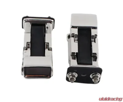Kentrol Hood Catch Pair TJ Style Polished Silver for Jeep CJ YJ 1942-1995 - 30563