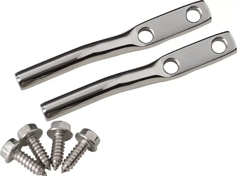 Kentrol Door Strap Pins Pair Polished Silver Jeep TJ 1997