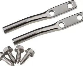Kentrol Door Strap Pins Pair Polished Silver for Jeep TJ 1997-2006