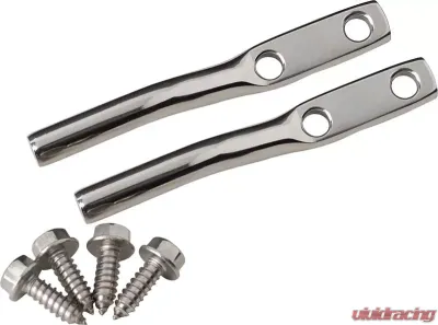 Kentrol Door Strap Pins Pair Polished Silver for Jeep TJ 1997-2006 - 30569