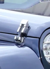 Kentrol Hood Catch Pair Polished Silver Jeep JK 2007-2018                                     - 30571 - Image 5