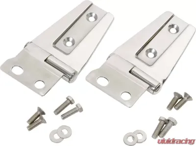 Kentrol Hood Hinge Pair Polished Silver Jeep JK 2007-2018 - 30572