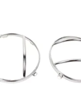 Kentrol Euro Headlight Guards Pair Polished Silver for Jeep JK 2007-2018                                     - 30573 - Image 2
