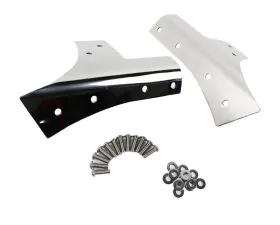Kentrol Windshield Supports Pair Polished Silver for Jeep JK 2007-2018