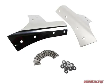 Kentrol Windshield Supports Pair Polished Silver for Jeep JK 2007-2018 - 30574
