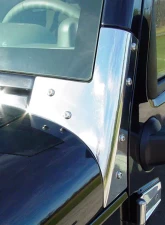 Kentrol Windshield Supports Pair Polished Silver for Jeep JK 2007-2018                                     - 30574 - Image 7