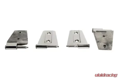 Kentrol Door Hinge Set, 4 Pieces, Polished Silver, Fits Jeep JK 2007-2018 - 30575