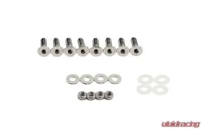 Kentrol Door Hinge Set, 4 Pieces, Polished Silver, Fits Jeep JK 2007-2018 - 30575
