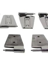 Kentrol Door Hinge Set 8 Pieces Polished Silver for Jeep JK 2007-2018                                     - 30576 - Image 3