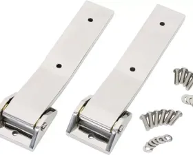 Kentrol Tailgate Hinge Pair Polished Silver Jeep JK 2007-2018