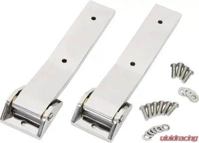 Kentrol Tailgate Hinge Pair Polished Silver Jeep JK 2007-2018 - 30578