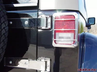 Kentrol Tailgate Hinge Pair Polished Silver Jeep JK 2007-2018 - 30578