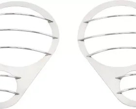 Kentrol Headlight Guards Pair Polished Silver for Jeep JK 2007-2018