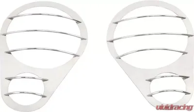 Kentrol Headlight Guards Pair Polished Silver for Jeep JK 2007-2018 - 30579