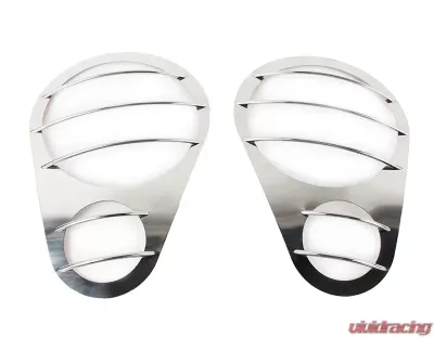Kentrol Headlight Guards Pair Polished Silver for Jeep JK 2007-2018 - 30579