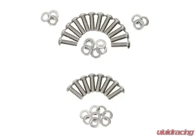 Kentrol Body Door Hinge Set 8 Pieces Polished Silver for Jeep JK 2007-2018 - 30581