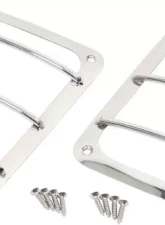 Kentrol Taillight Guard Pair Polished Silver for Jeep JK 2007-2018                                     - 30582 - Image 9