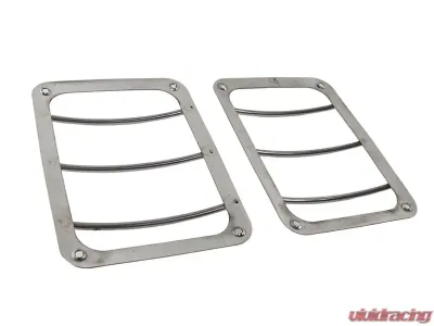 Kentrol Taillight Guard Pair Polished Silver for Jeep JK 2007-2018 - 30582
