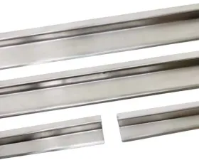 Kentrol Entry Guards 4-Piece Set for Jeep JK 2007-2018, Polished Silver, 4 Door