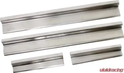 Kentrol Entry Guards 4-Piece Set for Jeep JK 2007-2018, Polished Silver, 4 Door - 30585