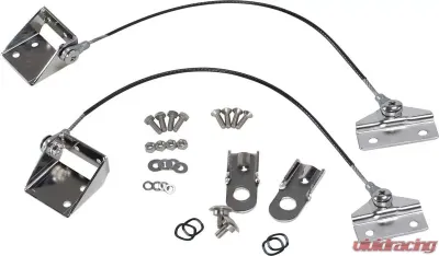 Kentrol Tailgate Pivot Latch Assembly, Fiberglass Body, Polished Silver, Jeep CJ 1976-1986 - 30666