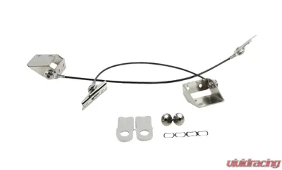 Kentrol Tailgate Pivot Latch Assembly, Fiberglass Body, Polished Silver, Jeep CJ 1976-1986 - 30666