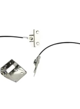 Kentrol Tailgate Pivot Latch Assembly, Fiberglass Body, Polished Silver, Jeep CJ 1976-1986                                     - 30666 - Image 4