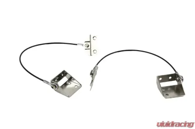 Kentrol Tailgate Pivot Latch Assembly, Fiberglass Body, Polished Silver, Jeep CJ 1976-1986 - 30666