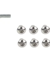 Kentrol OEM Anti-Theft Door Nuts for Jeep JK 2007-2018, 4 Door, Polished Silver                                     - 30712 - Image 4