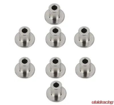 Kentrol OEM Anti-Theft Door Nuts for Jeep JK 2007-2018, 4 Door, Polished Silver - 30712