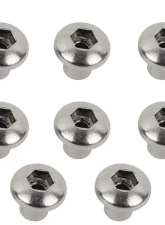 Kentrol OEM Anti-Theft Door Nuts for Jeep JK 2007-2018, 4 Door, Polished Silver                                     - 30712 - Image 3