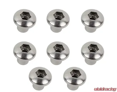 Kentrol OEM Anti-Theft Door Nuts for Jeep JK 2007-2018, 4 Door, Polished Silver - 30712