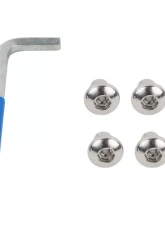 Kentrol OEM Anti-Theft Door Nuts for 2 Door Jeep JK 2007-2018, Polished Silver                                     - 30713 - Image 4