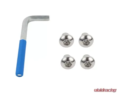 Kentrol OEM Anti-Theft Door Nuts for 2 Door Jeep JK 2007-2018, Polished Silver - 30713