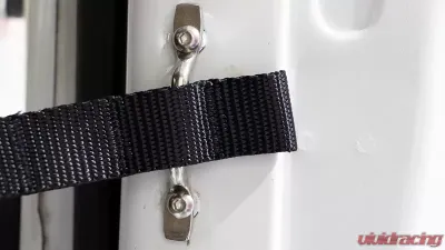 Kentrol Polished Stainless Door Strap Kit for Jeep TJ 1997-2006, Stainless Steel - 30724
