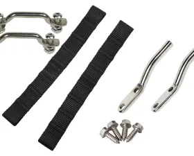 Kentrol Door Strap Kit Polished Stainless Steel for Jeep CJ YJ 1976-1995