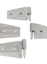 Kentrol Door Hinge Set 4 Pieces Bare Grey for 2007-2018 Jeep JK                                     - 40575 - Image 3