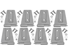 Kentrol Door Hinge Set 8 Pieces Bare Grey for Jeep JK 2007-2018