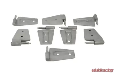 Kentrol Door Hinge Set 8 Pieces Bare Grey for Jeep JK 2007-2018 - 40576