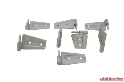 Kentrol Door Hinge Set 8 Pieces Bare Grey for Jeep JK 2007-2018 - 40576