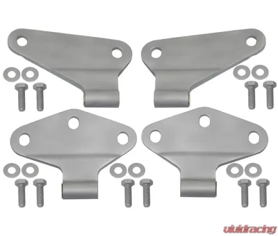 Kentrol Body Door Hinge Set 4 Pieces Bare Grey for Jeep JK 2007-2018 - 40580