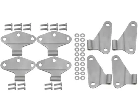 Kentrol Body Door Hinge Set 8 Pieces Bare Grey for Jeep JK 2007-2018