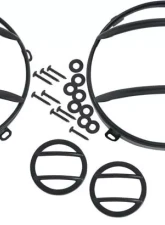 Kentrol Headlight & Marker Cover Set 6 Pieces Powdercoat Black for Jeep JK 2007-2018                                     - 50013 - Image 5