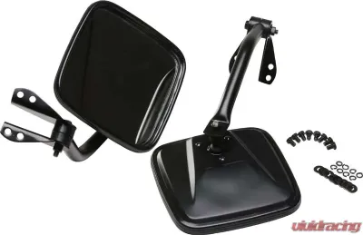 Kentrol Mirror Kit Pair Powdercoat Black for Jeep CJ 1955-1986 - 50417