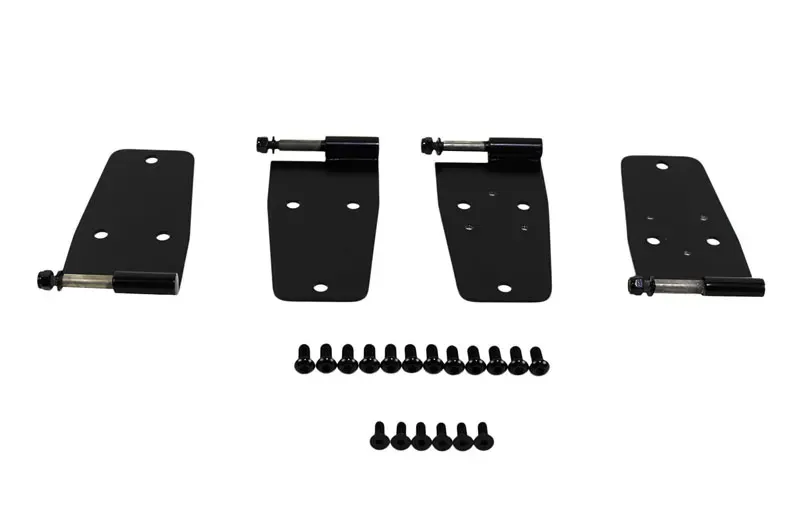 Kentrol Hardtop Door Hinge Set 4 Pieces Powdercoat Black Jeep CJ | YJ 1976-1993 - 50420