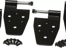 Kentrol Door Hinge Set 4 Pieces Powdercoat Black for Jeep YJ 1987-1995