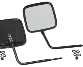 Kentrol Outback Mirrors Pair Powdercoat Black for Jeep CJ YJ TJ JK 1976-2018
